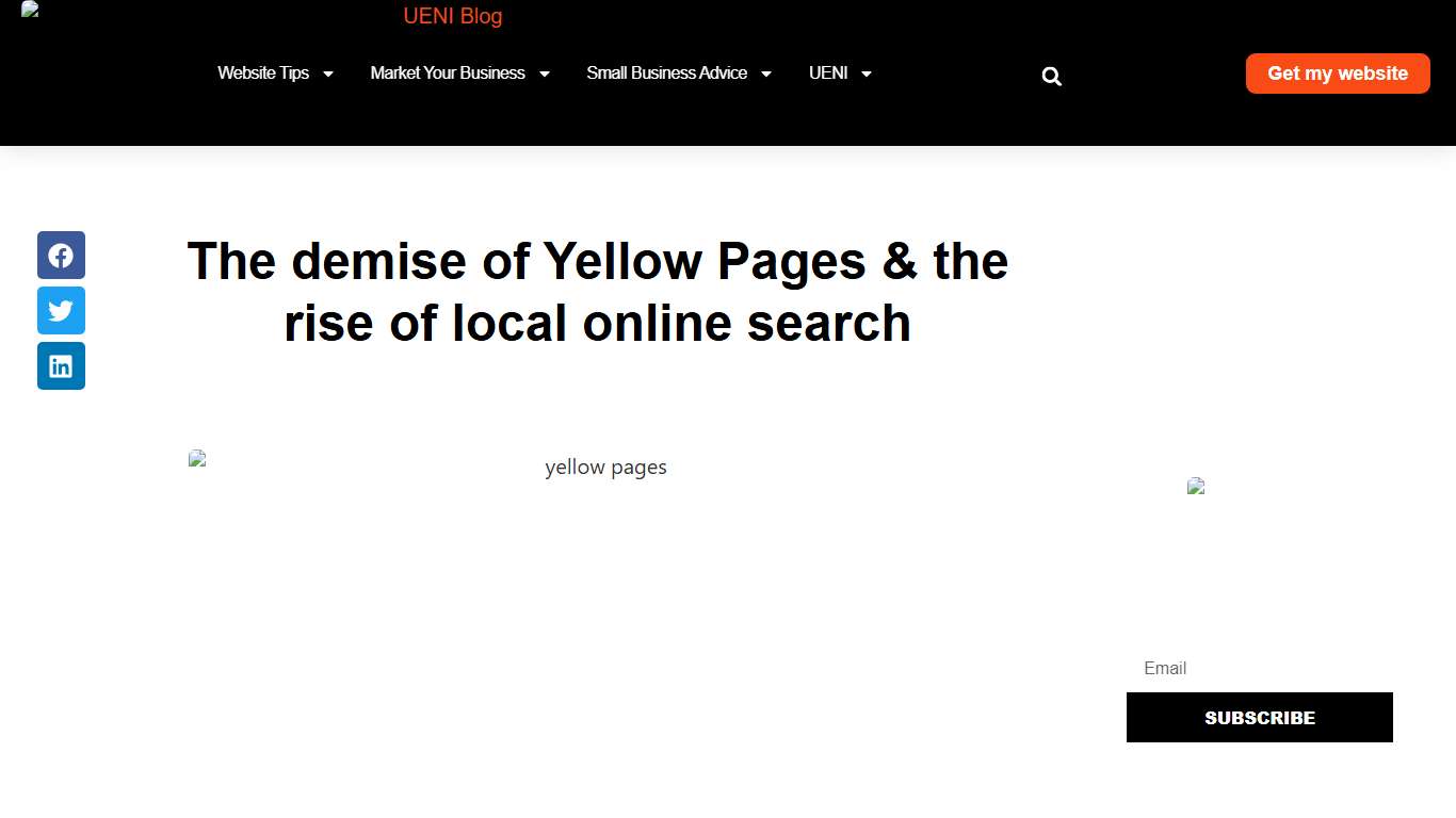 The demise of yellow pages & the rise of local online search