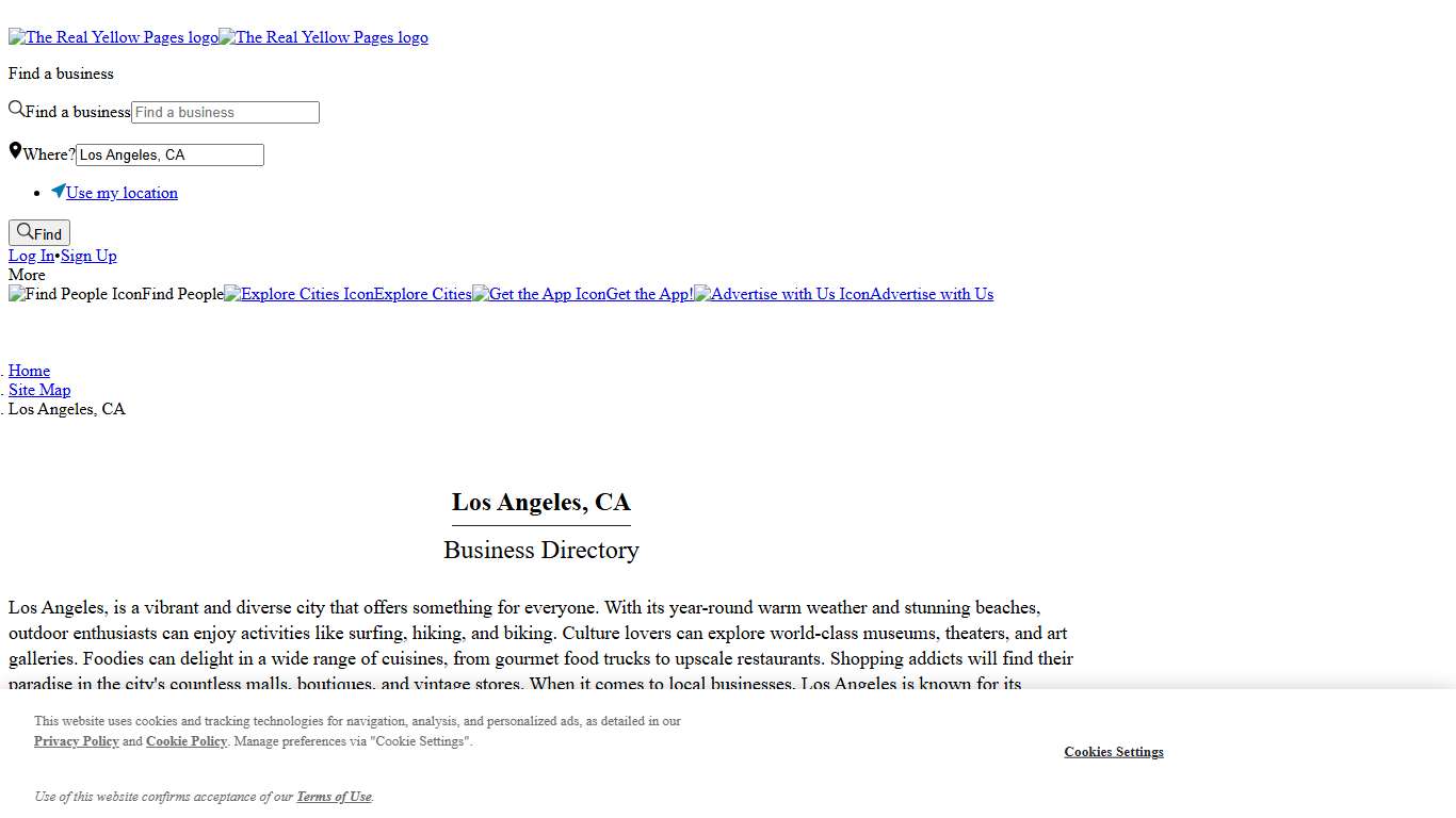 Los Angeles, CA Business Directory - Local Small Business Listings - The Real Yellow Pages®